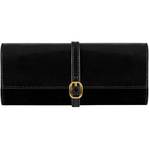 Time Resistance Time Resistance Full Grain Leather Jewelry Roll
