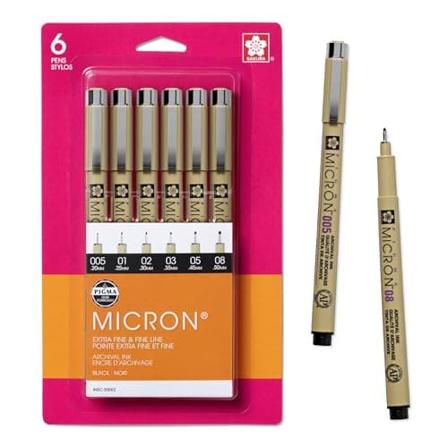 Sakura Sakura Pigma Micron Fineliners (6-pack)