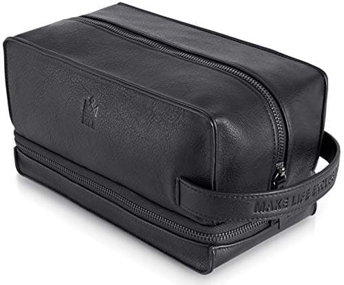 MAKE LIFE EXCLUSIVE MAKE LIFE EXCLUSIVE Leather Toiletry Bag